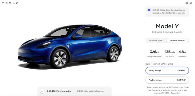 Tesla Model Y Standard Range dropped from line-up; CEO Musk previously said range ‘unacceptably low’