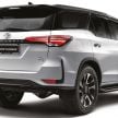 2021 Toyota Fortuner facelift launched in Malaysia – three variants, new 2.8L diesel, TSS & AEB; fr RM172k