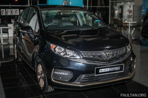 Proton Persona Black Edition launched in Malaysia – Quartz Black paint, gold accents; 500 units; RM54,700