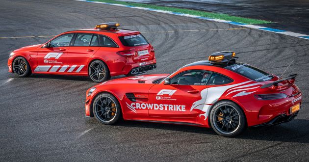 Mercedes-AMG GT R, C63S Estate receive bright red paintwork for F1 safety, medical car duties in 2021