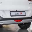 GAC Motor GS3 launched in Malaysia – B-segment SUV priced from RM89k; 1.5L NA, 6AT; two variants