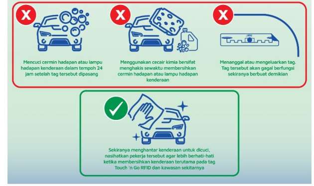 Touch ‘n Go RFID tag – care tips after installation