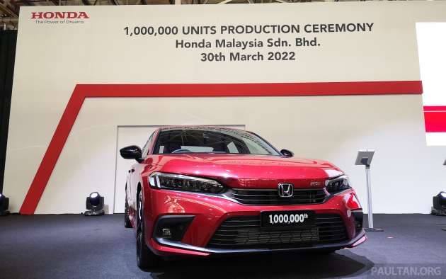 Honda Malaysia achieves 1 million units production milestone – Civic RS is Melaka plant’s landmark car