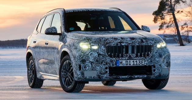 2023 BMW iX1 shown testing – EV version of next-gen X1 SUV with 438 km range; both to debut this year
