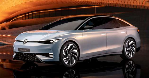 Volkswagen ID. Aero concept – previews brand’s first global EV sedan; bigger than the Passat; 620 km range