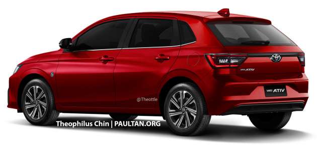 Next-gen Toyota Yaris rendered based on latest Vios