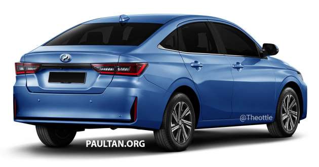 Perodua B-segment sedan rendered based on latest Toyota Vios – DNGA platform, revised front and rear