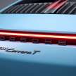 992 Porsche 911 Carrera T debuts – 35 kg lighter than base Carrera; 385 PS; 7-speed manual or 8-speed PDK