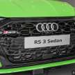 2023 Audi RS3 Sedan launched in Malaysia, RM647k – 2.5L 5cyl turbo, 400 PS, 500 Nm, AWD, new drift mode