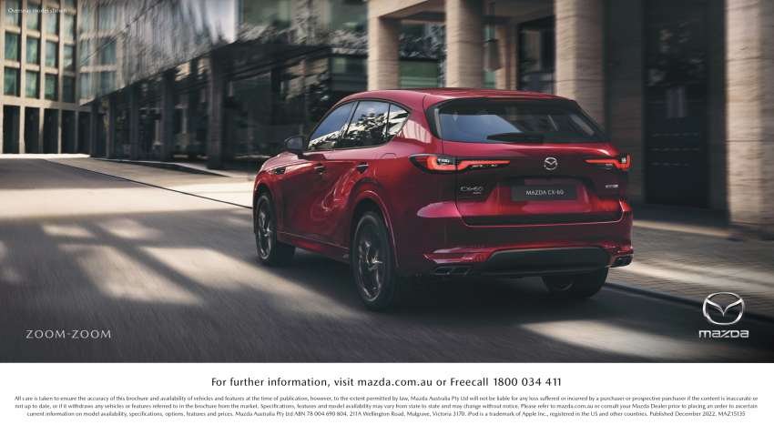2023 Mazda CX-60 in Australia – mild hybrid, PHEV powertrains; 3 trims; costs more than CX-5; fr RM179k 1550638