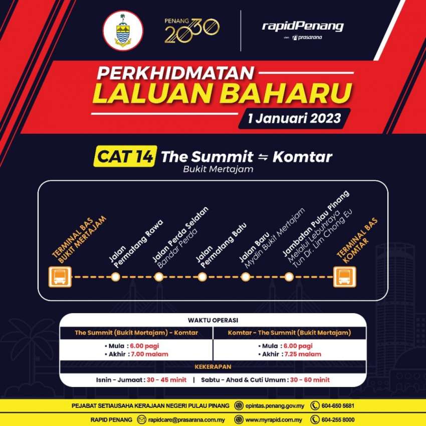 Penang launches free CATBridge bus – BM to Komtar 1568476
