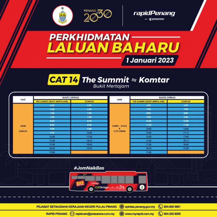 Penang launches free CATBridge bus – BM to Komtar 1568477