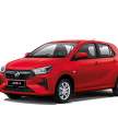 2023 Perodua Axia D74A spec-by-spec comparison – 4 1.0L CVT variants; G, X, SE, AV; RM38.6k to RM49.5k