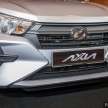 2023 Perodua Axia D74A spec-by-spec comparison – 4 1.0L CVT variants; G, X, SE, AV; RM38.6k to RM49.5k