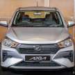 2023 Perodua Axia D74A spec-by-spec comparison – 4 1.0L CVT variants; G, X, SE, AV; RM38.6k to RM49.5k