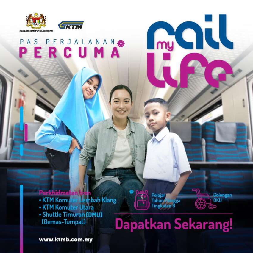 MyRailLife pass: 1 yr free KTM rides for students/OKU 1578871