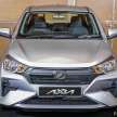 2023 Perodua Axia D74A spec-by-spec comparison – 4 1.0L CVT variants; G, X, SE, AV; RM38.6k to RM49.5k