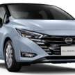 Bangkok 2024: Nissan Almera facelift – B-sedan gets bolder face, blue trim, bodykit with twin central pipes