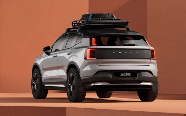 Volvo EX30 Cross Country – rugged EV SUV with body cladding, raised ride height to be revealed Feb 10
