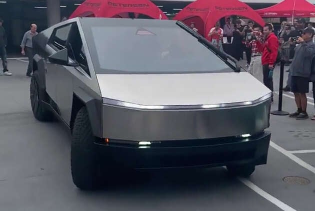 Tesla Cybertruck shows off its interior at US car meet – production EV pick-up truck to be launched soon?