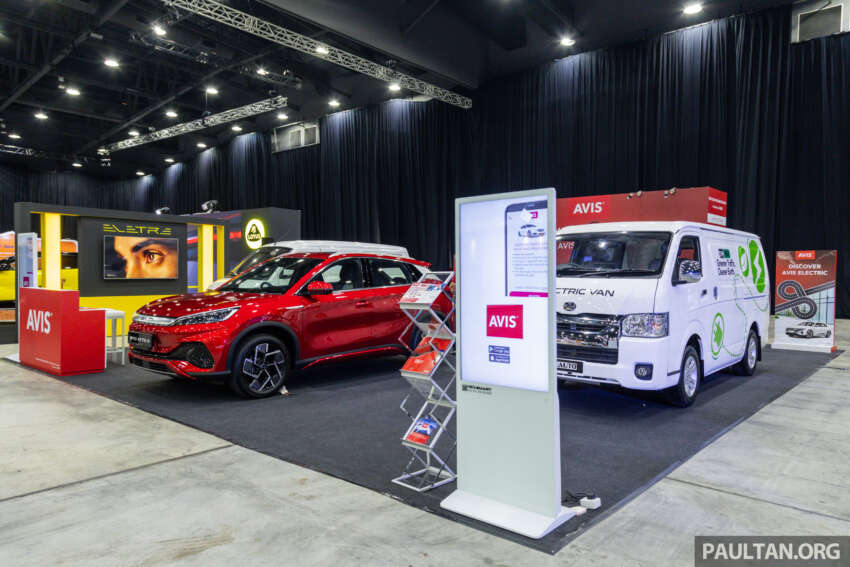EVx 2023: Avis offering short-term EV rentals – BYD Atto 3 fr RM198/day; CAF CE1 EV panel van on display 1645380