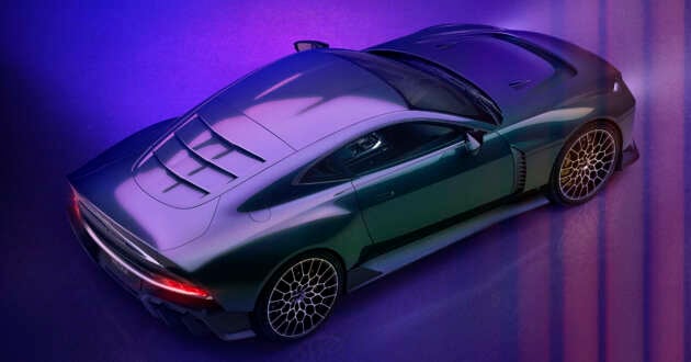 Aston Martin Valour – 715 PS/753 Nm 5.2 litre biturbo V12 with six-speed manual, LSD; limited to 110 units
