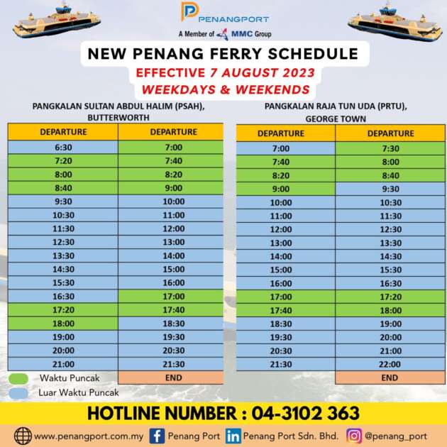 New Penang ferry starts operations today – 1 month free till Sept 7, every 20 mins during peak hours