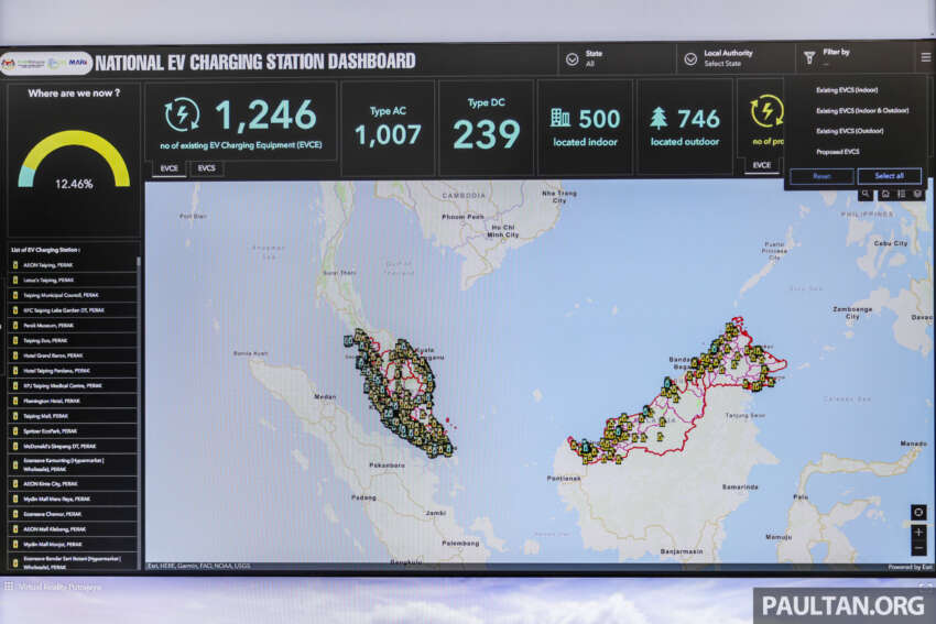 EV charger map in Malaysia – 1,246 total, 239 DCFC 1669858