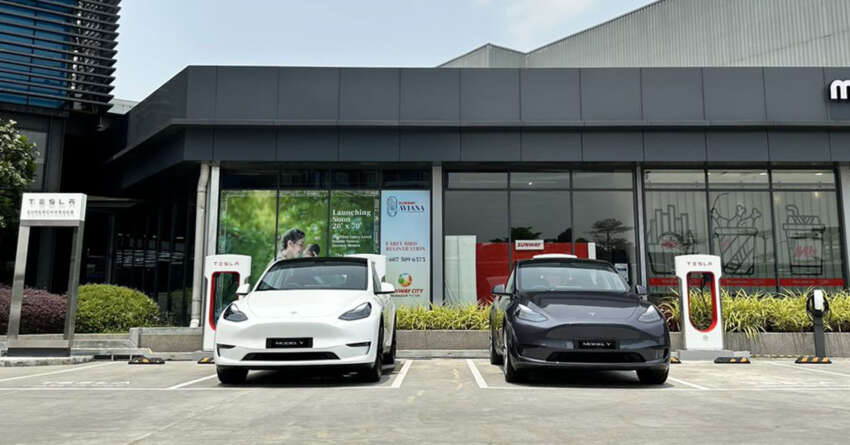 Tesla Supercharger now in Iskandar Puteri, Johor – four units, up to 250 kW; RM0.63 per kWh until Oct 8 1675358