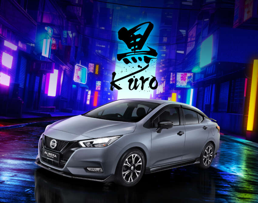 Nissan Almera Kuro Edition – gloss black trim, rims; new Glacier Grey colour, black Tomei bodykit for RM1k 1712564