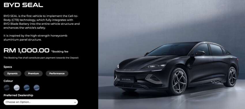 BYD Seal EV now open for pre-booking in Malaysia – Dynamic, Premium, Performance AWD; RM1,000 fee 1718088