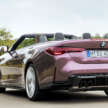 2024 G82 BMW M4, G83 M4 Convertible facelifts – revised styling, kit; Competition variants up to 530 PS
