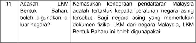 New road tax for cars and bikes in Malaysia – not required to be displayed, valid in other countries