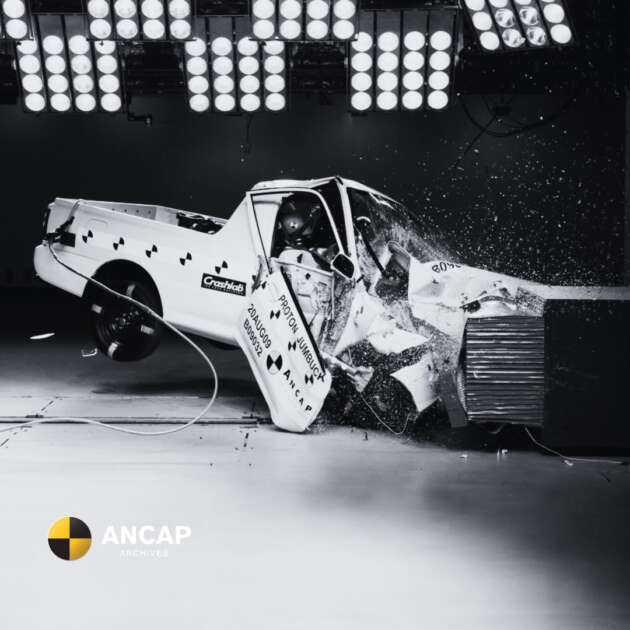 Proton Arena pernah diuji ANCAP dalam ujian pelanggaran; remuk teruk, hanya dapat 1 bintang