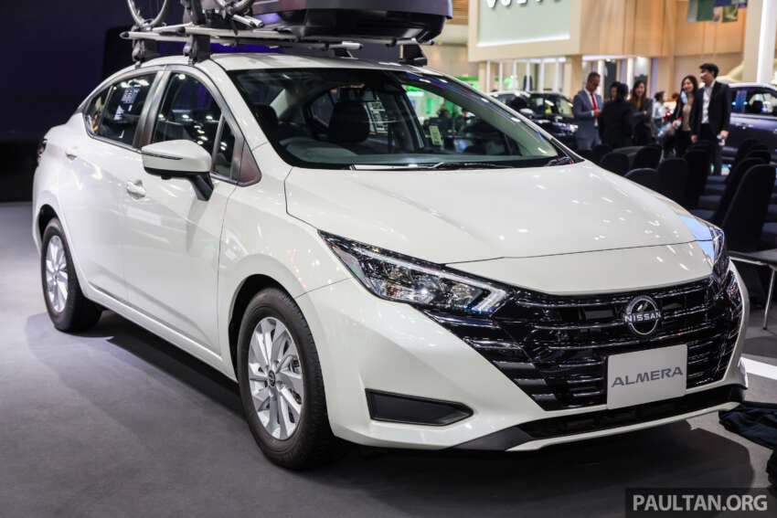 Bangkok 2024: Nissan Almera facelift – B-sedan gets bolder face, blue trim, bodykit with twin central pipes 1744276
