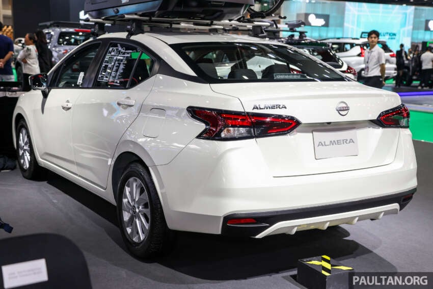 Bangkok 2024: Nissan Almera facelift – B-sedan gets bolder face, blue trim, bodykit with twin central pipes 1744277