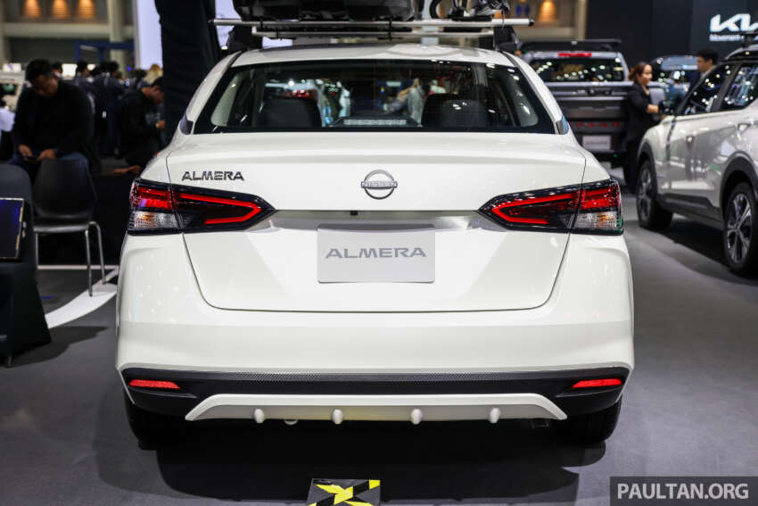 Bangkok 2024: Nissan Almera facelift – B-sedan gets bolder face, blue trim, bodykit with twin central pipes 1744278