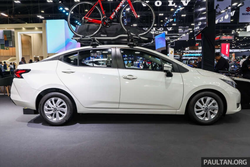 Bangkok 2024: Nissan Almera facelift – B-sedan gets bolder face, blue trim, bodykit with twin central pipes 1744279