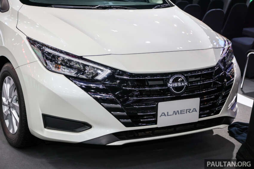 Bangkok 2024: Nissan Almera facelift – B-sedan gets bolder face, blue trim, bodykit with twin central pipes 1744280
