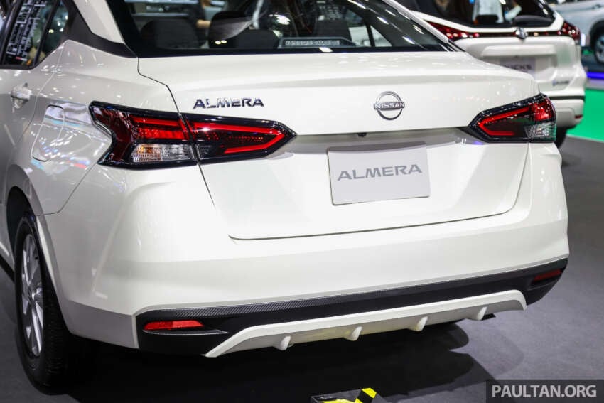 Bangkok 2024: Nissan Almera facelift – B-sedan gets bolder face, blue trim, bodykit with twin central pipes 1744282