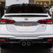 Bangkok 2024: Nissan Almera facelift – B-sedan gets bolder face, blue trim, bodykit with twin central pipes