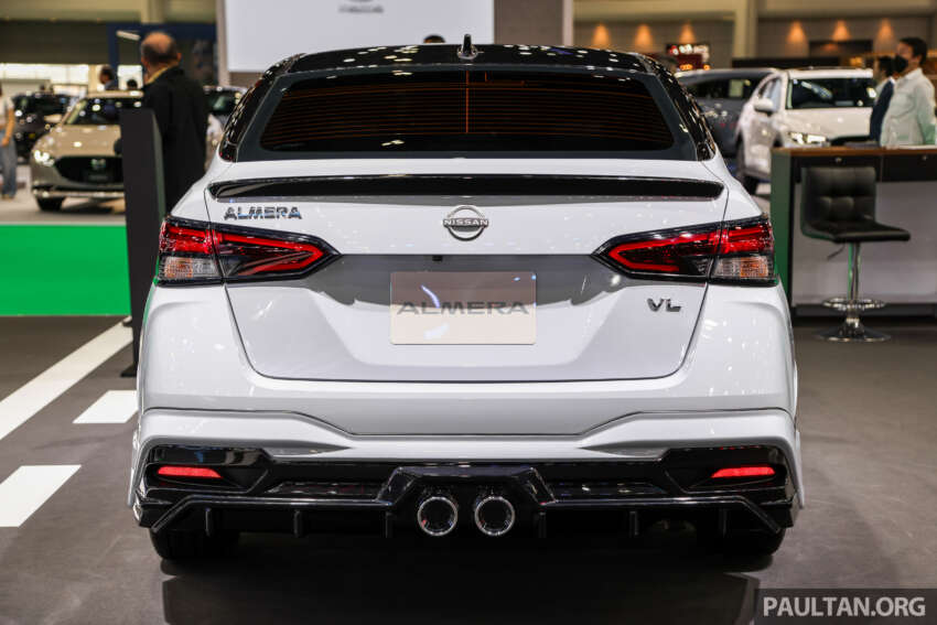 Bangkok 2024: Nissan Almera facelift – B-sedan gets bolder face, blue trim, bodykit with twin central pipes 1744270