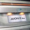 GAC Aion Y Plus EV in Malaysia –  204 PS/225 Nm five-seat MPV, 63.2 kWh, 430 km range WLTP; from RM120k