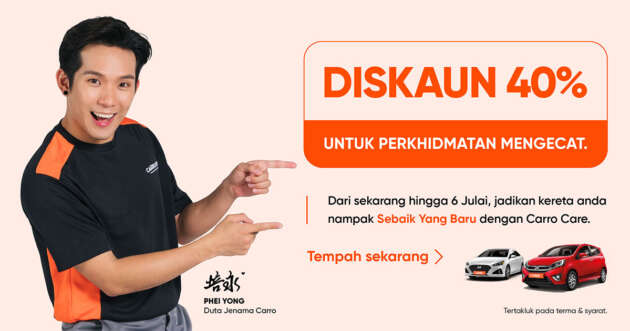 Carro Care — cat semula kereta anda dari RM1,800 dengan promosi diskaun 40% hingga 6 Julai 2024