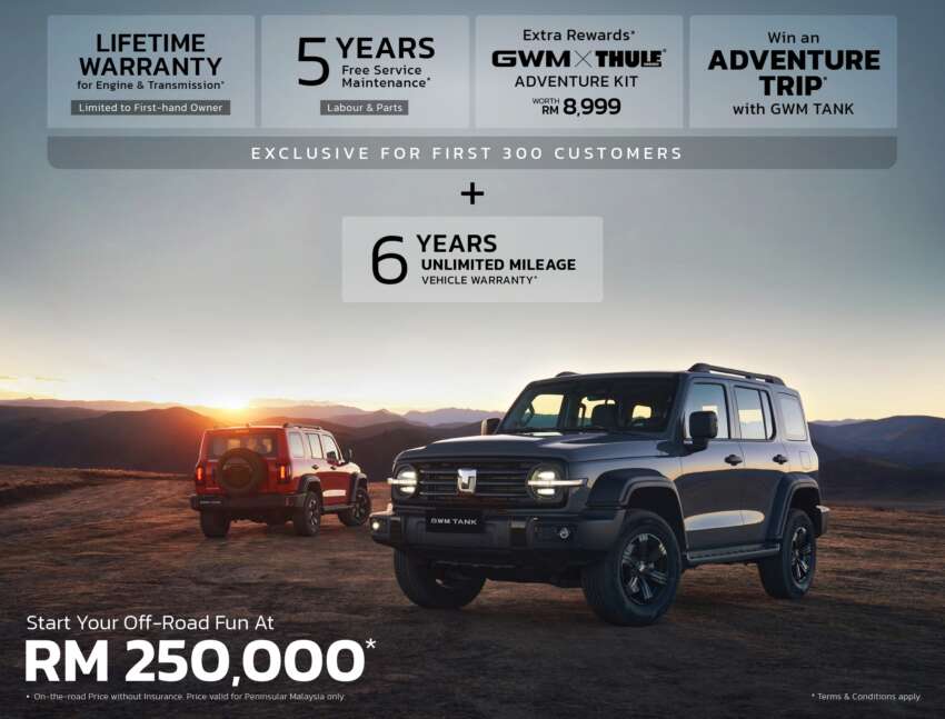 GWM Tank 300 launched in Malaysia – 220 PS/380 Nm, 2.0T off-road SUV; tank turn, full ADAS suite; RM250k 1789621