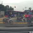 Johor Bahru police uses buses to block <em>mat rempit</em>; 115 bikes seized in joint operation with JPJ, JAS
