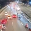 Mat Rempits ride against traffic at Puchong highway toll to escape police – time to use buses to block?