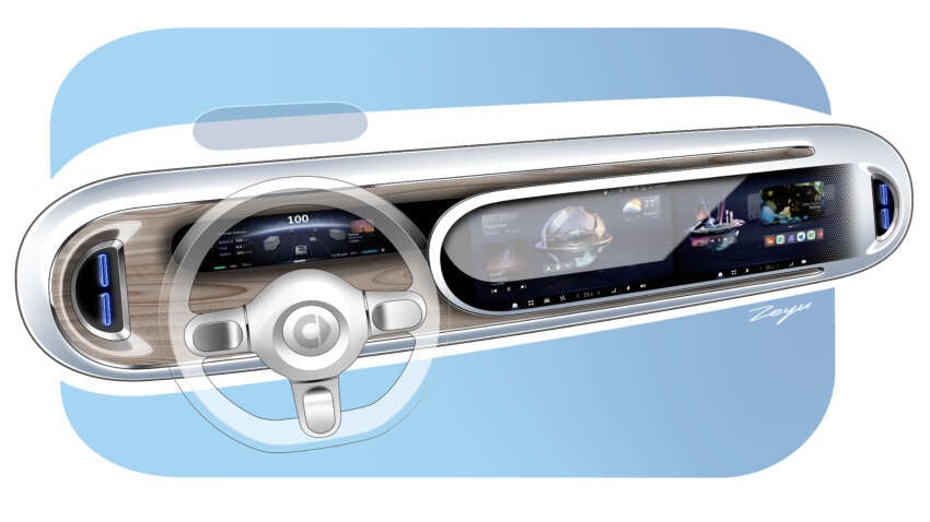 smart #5 interior sketches shown; to debut August 28 1806768