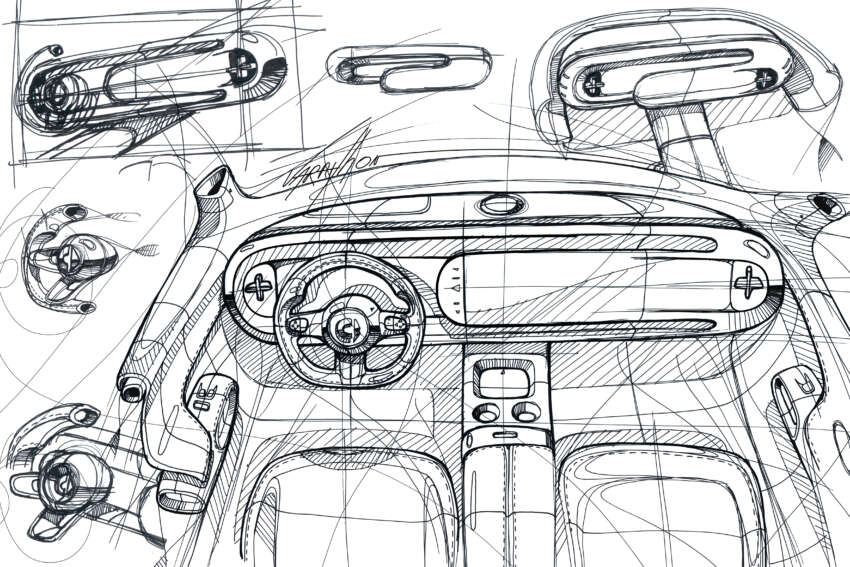 smart #5 interior sketches shown; to debut August 28 1806769
