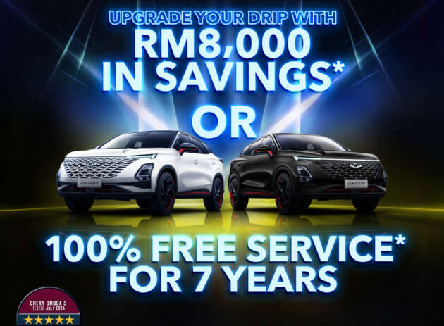 Chery Omoda 5 – RM8k discount or 7-year free service